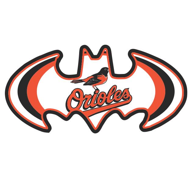 Baltimore Orioles Batman Logo fabric transfer
